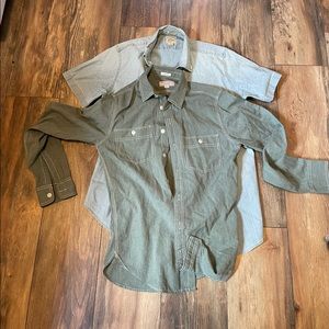 2 x-small JCrew denim - chambray shirts